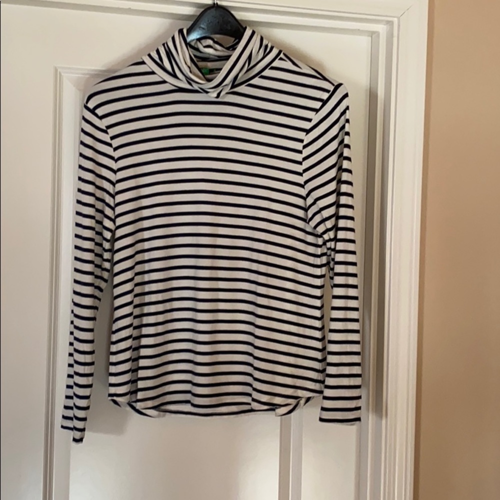 White with black stripes turtleneck